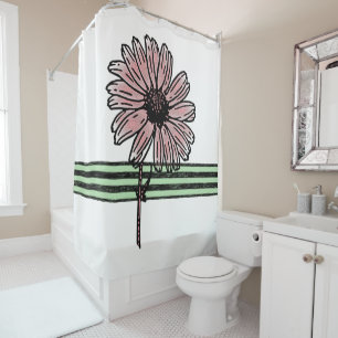 Shower curtain sunflowers