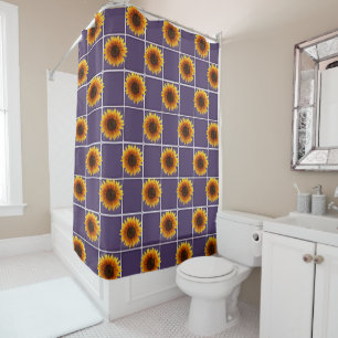 Shower curtain sunflowers