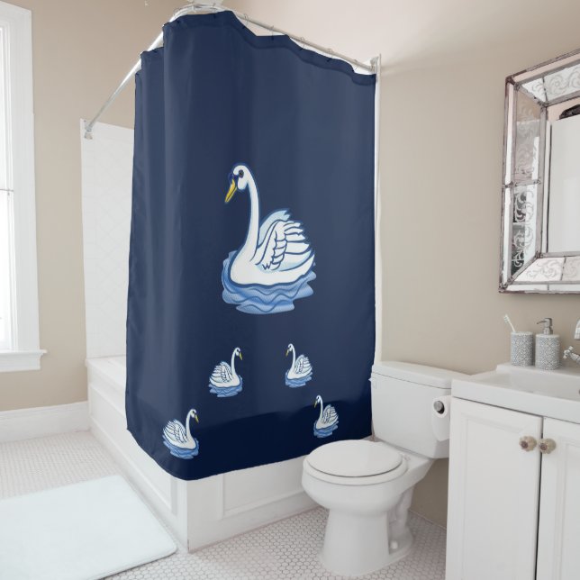 Shower Curtain Swan (In Situ)