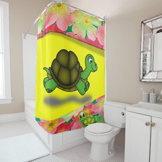 Shower Curtain Turtle (In Situ)