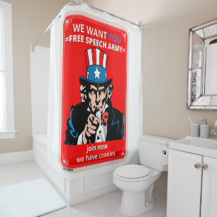 shower curtain "UNCLE SAM"