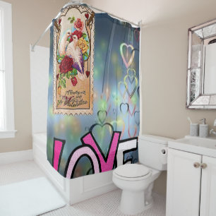 Shower curtain valentines