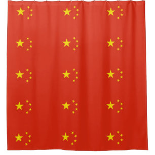 Shower Curtain with Flag of China