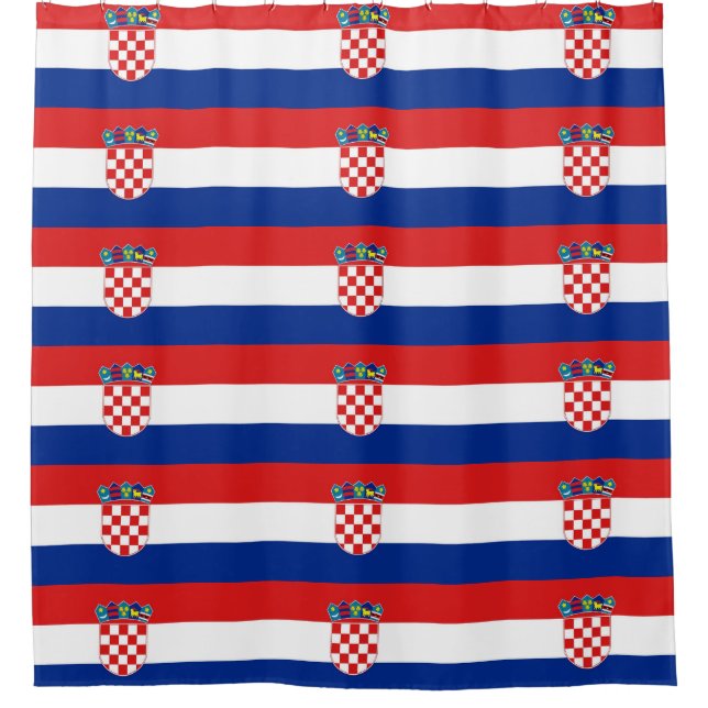 Shower Curtain with Flag of Croatia (Front)