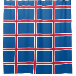 Shower Curtain with Flag of Iceland