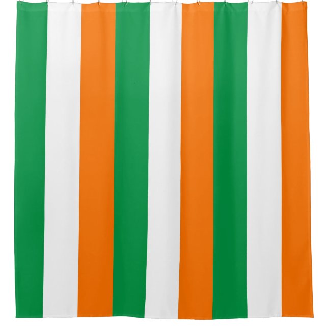 Shower Curtain with Flag of Ireland (Front)