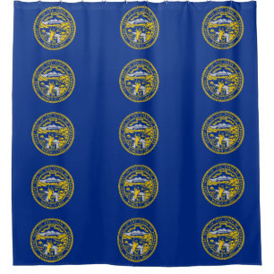 Shower Curtain with Flag of Nebraska, USA