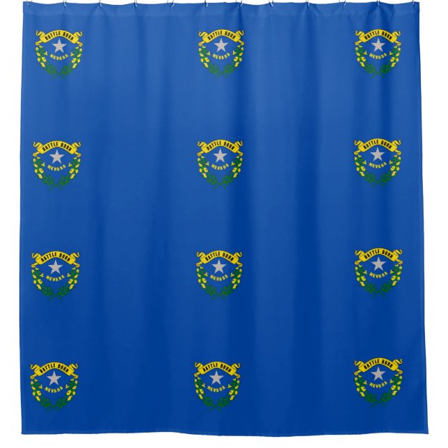 Shower Curtain with Flag of Nevada, USA (Front)