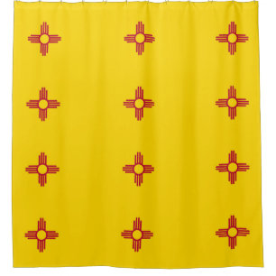 Shower Curtain with Flag of New Mexico, USA