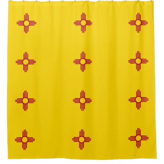 Shower Curtain with Flag of New Mexico, USA (Front)