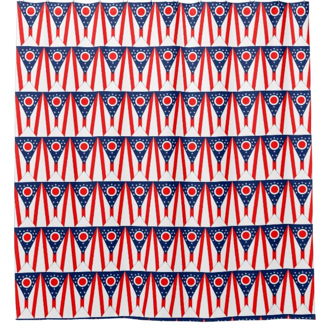 Shower Curtain with Flag of Ohio State, USA (Front)
