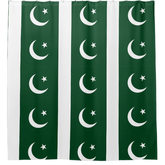 Shower Curtain with Flag of Pakistan (Front)