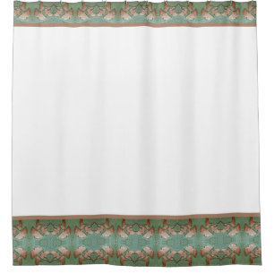 Shower Curtain with Gingko Leaf border