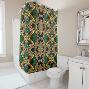  Shower Curtain with Jamaican Colours