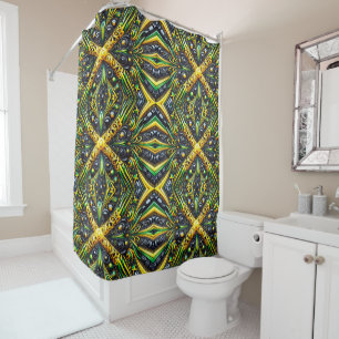  Shower Curtain with Jamaican Colours