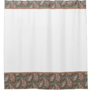 Shower Curtain with Oak Leaf border