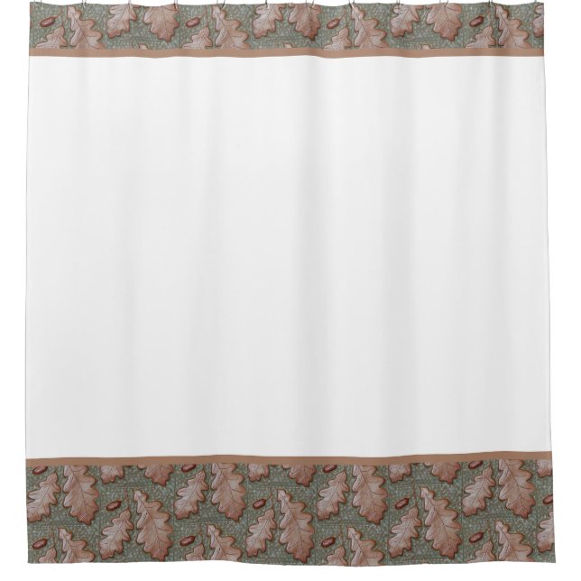 Shower Curtain with Oak Leaf border (Front)