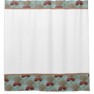 Shower Curtain with Pinecone print