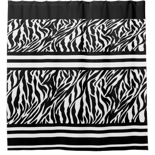 Shower Curtain/Zebra Pattern Curtain (Front)