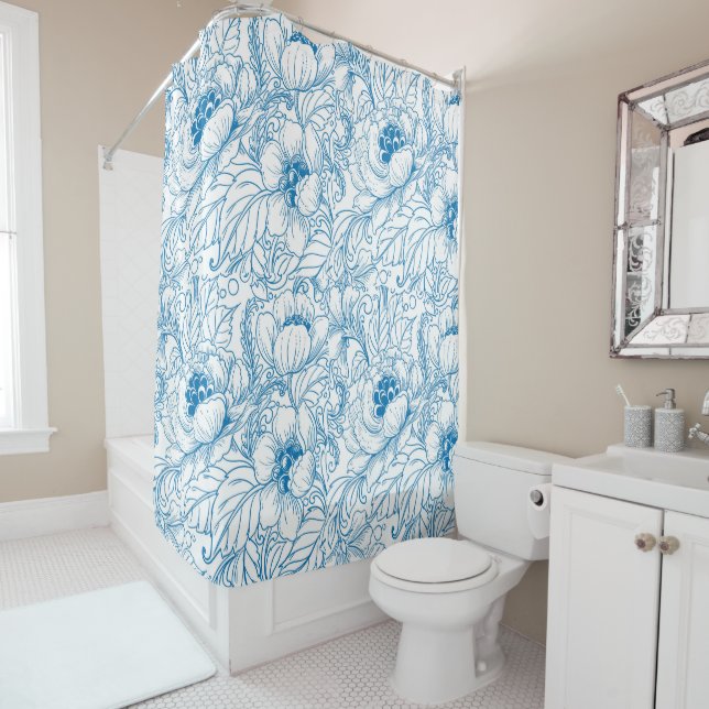 Shower Curtains Floral (In Situ)