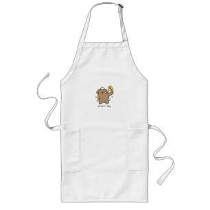 Shower Dog Brown Poodle Bath Time Kawaii Long Apron