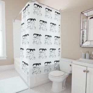 Shower Faces   Shower Curtain