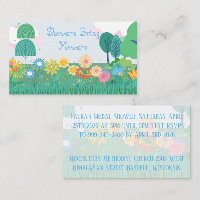 Shower invitation or announcement (Front/Back)