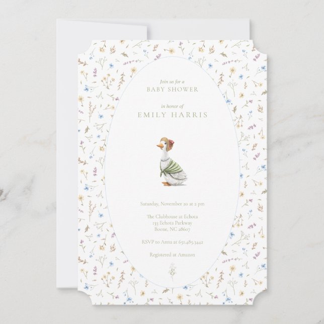 Shower invitation - storybook blue (Front)