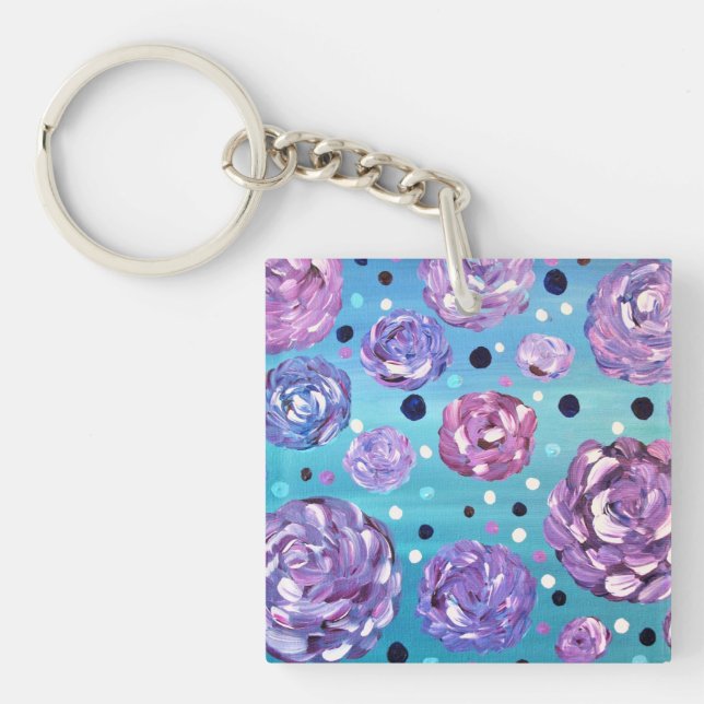 Shower Me With Flowers Key Ring (Front)
