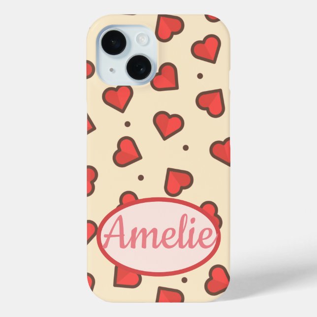 Shower of Hearts Case-Mate iPhone Case (Back)