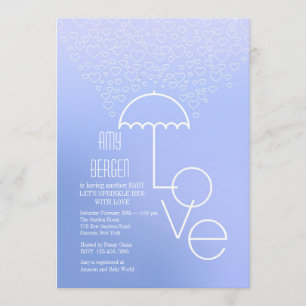 Shower of Love Blue Invitation