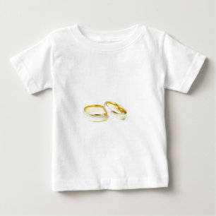 Shower Party Bride Groom Love Wedding Rings Baby T-Shirt
