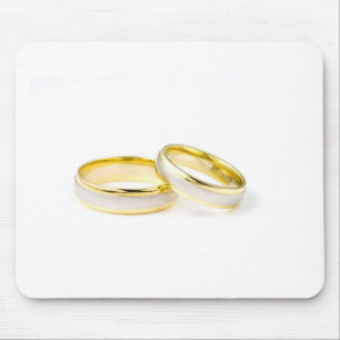 Shower Party Bride Groom Love Wedding Rings Mouse Pad