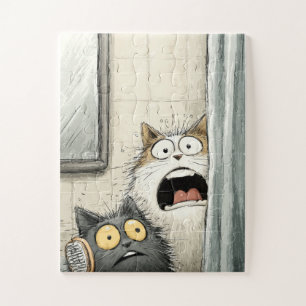 Shower Surprise Cats – Funny Puzzle
