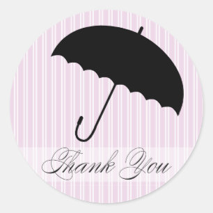 Shower Thank You Purple Umbrella Sticker