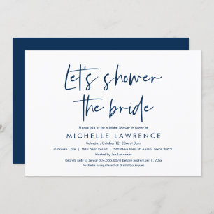 Shower the bride, Modern Casual Bridal Shower Invi Invitation