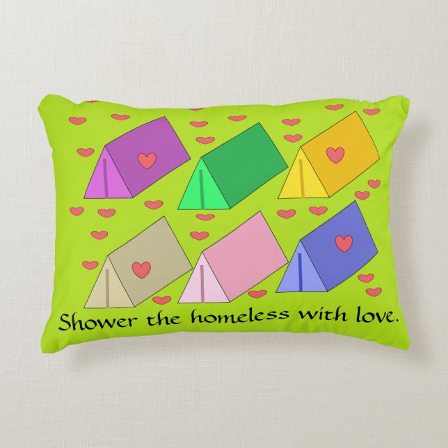 Shower the Homeless with Love: Decorative Cushion (Front)