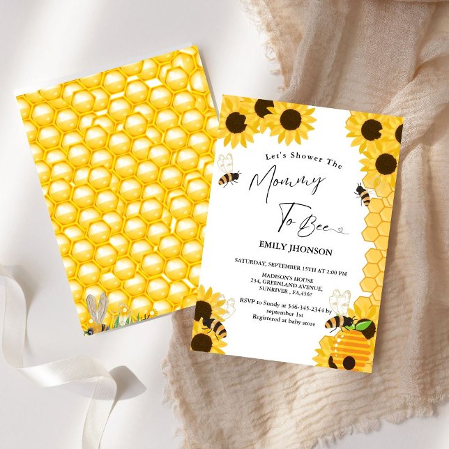 Shower  the Mummy to  bee baby shower Invitation (Creator Uploaded)