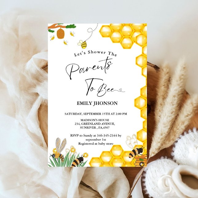 Shower  the parents to  bee baby shower invitation (Creator Uploaded)