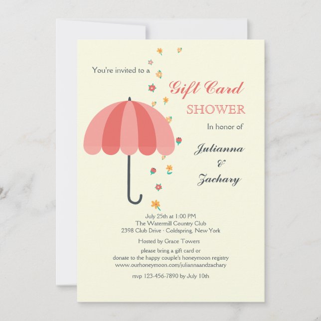 Shower Umbrella Invitation (Front)