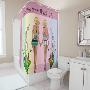 Shower With Me Girl Curtain