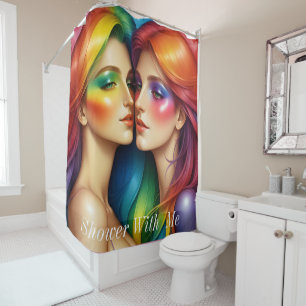 Shower With Me Ladies Shower Curtain