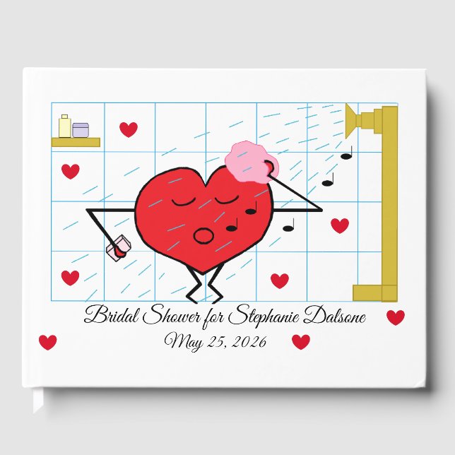Shower You with Love Bridal Shower Guest Book (Front)