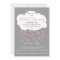 'Showered with Love' Baby Girl Shower Invitation