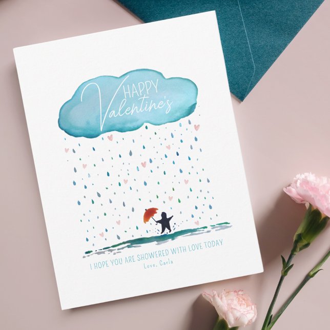 Showered with Love Valentine Holiday Card (Creator Uploaded)