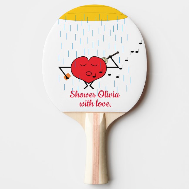 Showering Love: Ping Pong Paddle (Front)