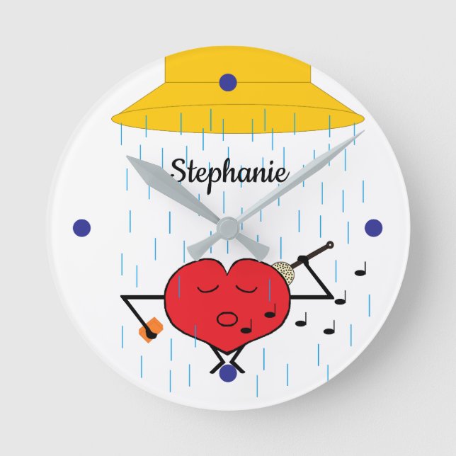 Showering Love Round Clock (Front)