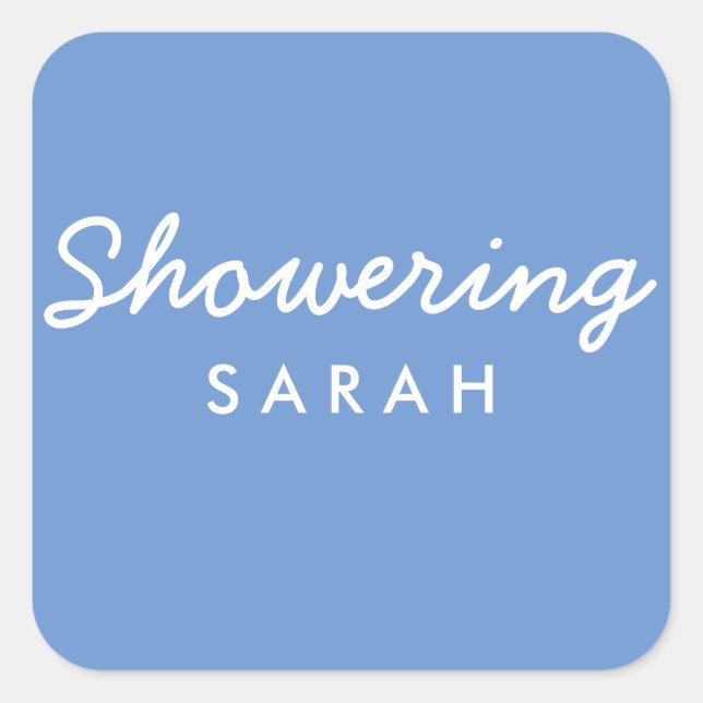 Showering Mum-To-Be Baby Shower Mason Jar Sticker (Front)