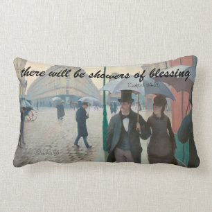 Showers Of Blessing, Rainy Day Lumbar Pillow