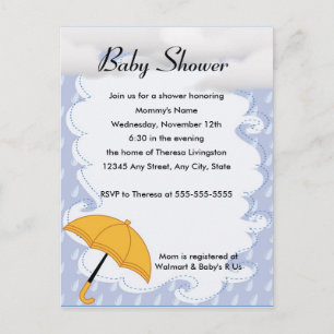 Showers Of Happiness Baby Shower Invitation